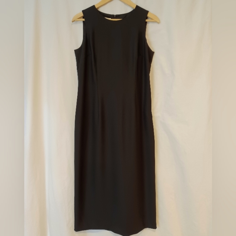 Talbots Sleeveless Crepe Sheath Tailored Career Dress Size 10